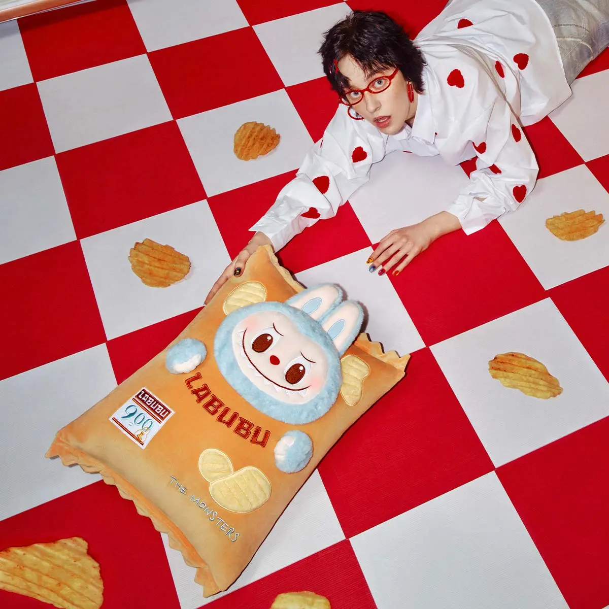 Labubu The Monsters - Wacky Mart Series Pillow (Chips)
